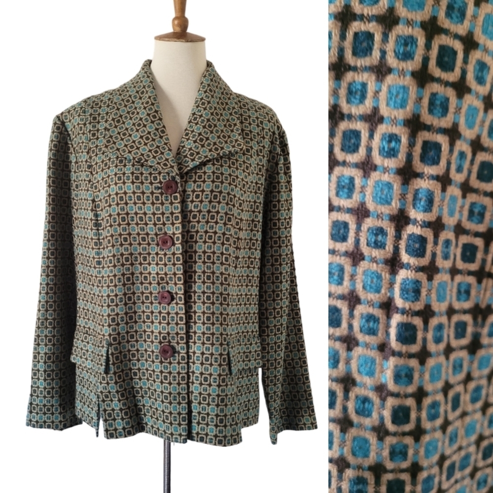 Vintage Miss Dorby Multi-color Single Breasted‎ Blazer